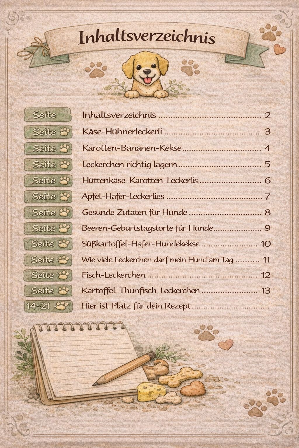 Hunde Leckerli Rezeptplaner
