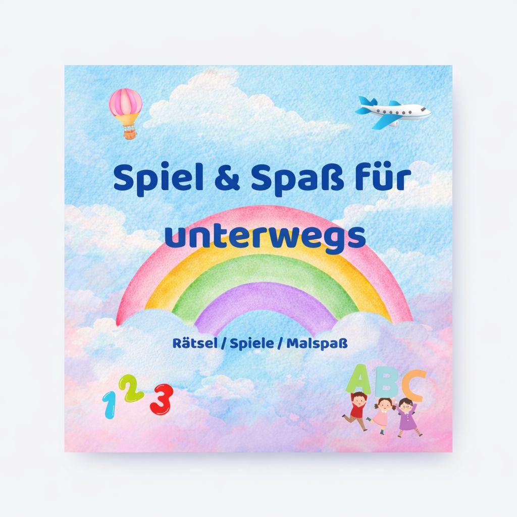 Spiel & Spaß für unterwegs - Reise Activity Book mit Rätzeln, Spielen und Malspaß (Printable PDF)